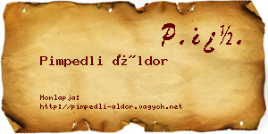 Pimpedli Áldor névjegykártya